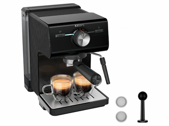 Krups authentic xp381810 compacte semi-automatische espressomachinezwart - afbeelding 3 van  5