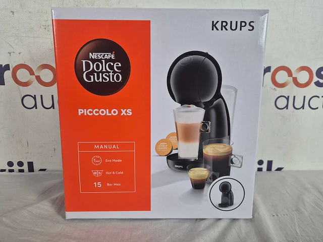 Krups nescafé dolce gusto piccolo xs kp1a3b - koffiecupmachine - zwart - compact - energiezuinig - voor dolce gusto cups - afbeelding 2 van  2