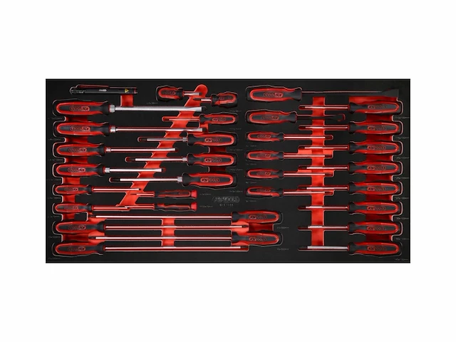 Ks tools schroevendraaierset in schuimrubberen inzet, 33 stuks - afbeelding 1 van  4