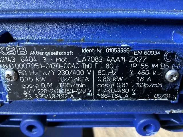 Ksb pomp rvs - etachrom-bc 32-200/074.1 - afbeelding 6 van  6
