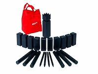 Kubb original spel rubberhout black edition - afbeelding 1 van  3