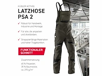 Kübler activiq tuinbroek 3250 maat 48 olijf/zwart - afbeelding 3 van  4