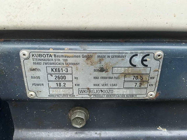 Kubota kx61-3 midigraafmachine - afbeelding 42 van  48