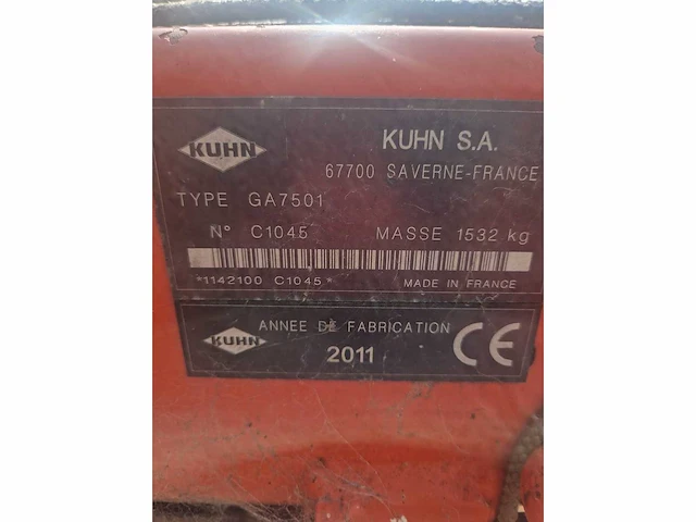 Kuhn - 2011 - ga7501 - kuhn ga7501 zwadhark - afbeelding 9 van  9