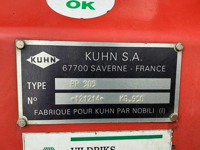 Kuhn bp305 klepelmaaier - afbeelding 5 van  13