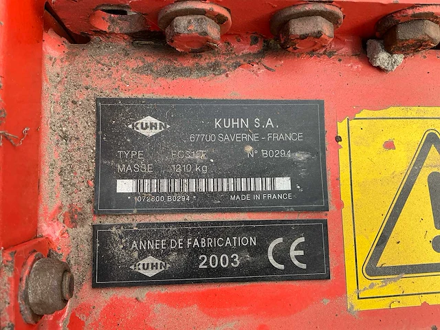 Kuhn fc313f front maaijer - kneuzer - afbeelding 5 van  13