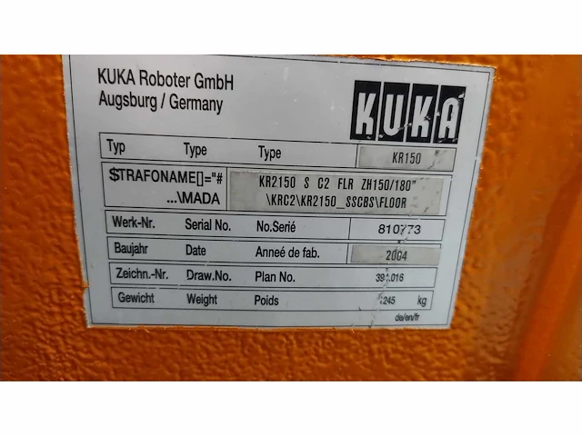 Kuka - 2004 - kr150 - robotarm - afbeelding 6 van  6