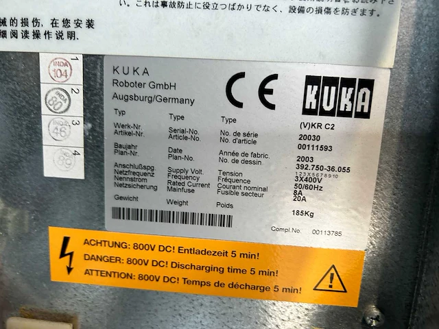 Kuka - (v)kr c2 - uitnamerobot - 2003 - afbeelding 3 van  16
