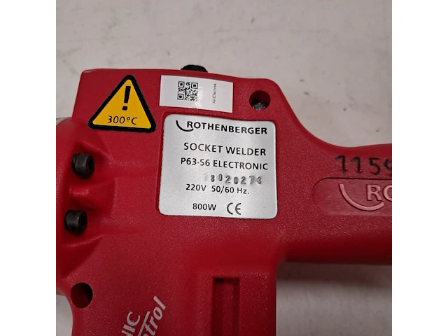Kunsstoflasapparaat 20-63mm 230v rothenberger, roweld p63-s6, bouwjaar 2018 - afbeelding 5 van  10
