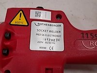 Kunsstoflasapparaat 20-63mm 230v rothenberger, roweld p63-s6, bouwjaar 2018 - afbeelding 5 van  10
