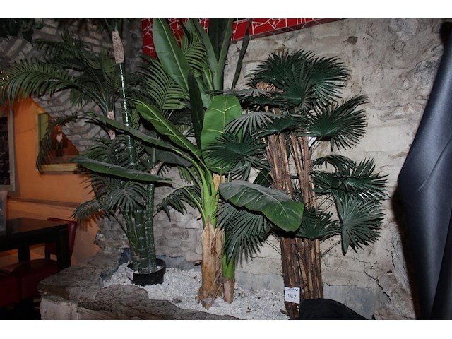 Kunst bananenboom hoogte circa 180 cm. - afbeelding 1 van  2