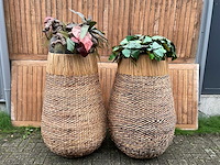 Kunst plant in hoge pot (2x) - afbeelding 1 van  5