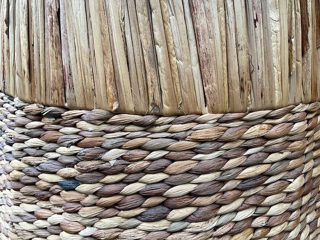 Kunst plant in hoge pot (2x) - afbeelding 3 van  5