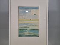 Kunst schilderijen beelden, b.c. roschlau, horizontaal landschap 4 - afbeelding 1 van  7