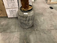 Kunstlanten met pot (2x) - afbeelding 2 van  2