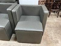 Kunstlederen bankje (6x) - afbeelding 3 van  5