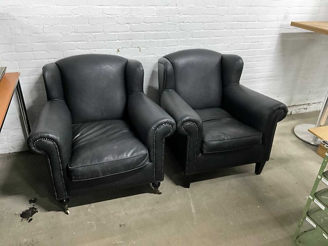 Kunstlederen fauteuil (2x) - afbeelding 1 van  8