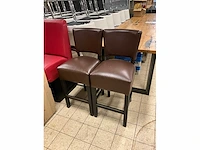 Kunstlederen halfhoge barkrukken (2x) - afbeelding 2 van  5