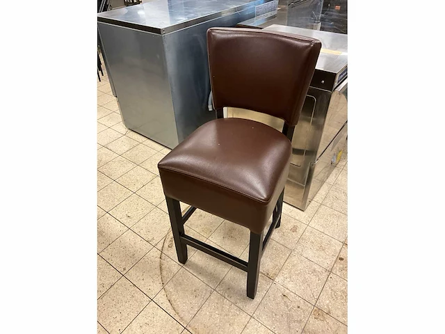 Kunstlederen halfhoge barkrukken (2x) - afbeelding 3 van  5