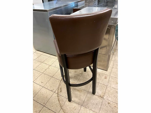 Kunstlederen halfhoge barkrukken (2x) - afbeelding 5 van  5