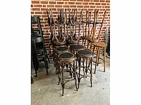 Kunstlederen thonet barkrukken (12x) - afbeelding 2 van  7