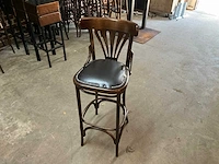 Kunstlederen thonet barkrukken (6x) - afbeelding 3 van  7