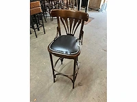 Kunstlederen thonet barkrukken (6x) - afbeelding 4 van  7