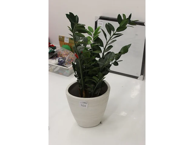Kunstplant in pot hoogte 100 cm. - afbeelding 2 van  2