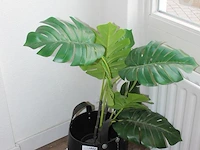 Kunstplant in rubberen mand, hoogte 90 cm. - afbeelding 2 van  2