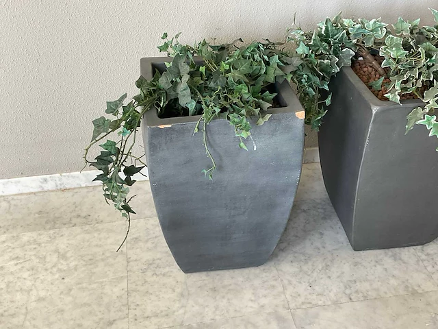 Kunstplant met pot (2x) - afbeelding 2 van  3