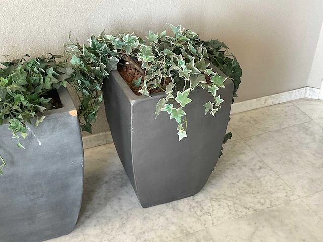 Kunstplant met pot (2x) - afbeelding 3 van  3