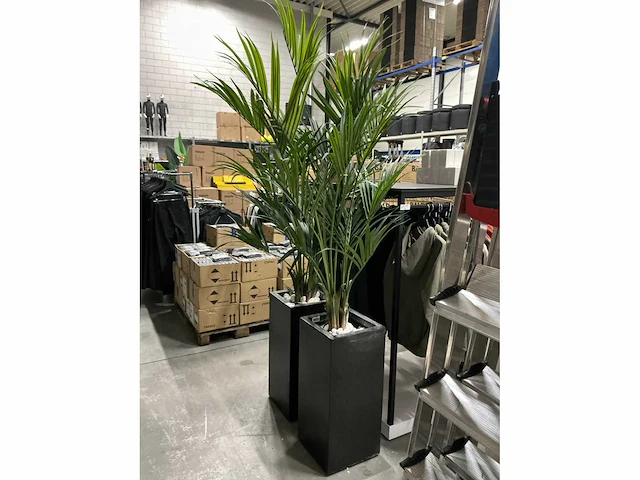Kunstplanten met pot (2x) - afbeelding 3 van  3