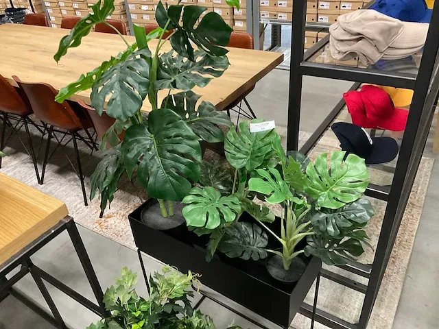 Kunstplanten met pot (3x) - afbeelding 2 van  3