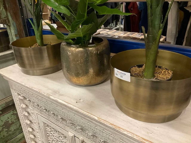 Kunstplanten met pot (3x) - afbeelding 2 van  3