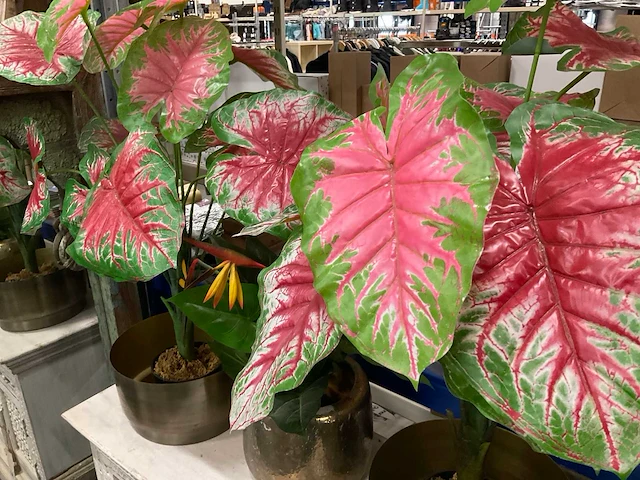 Kunstplanten met pot (3x) - afbeelding 3 van  3