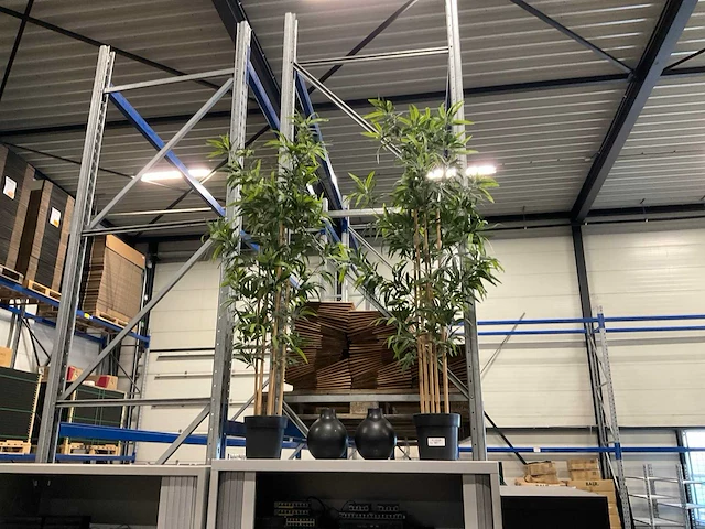 Kunstplanten met pot en 2 vazen - afbeelding 1 van  2