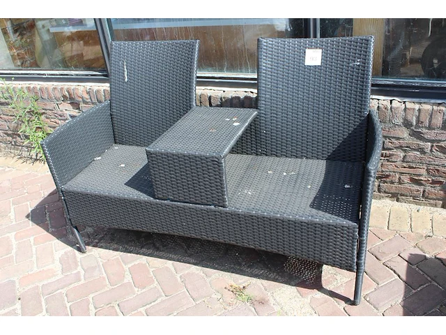 Kunstrotan tete a tete. afmeting 145 x 68 x 91 cm. - afbeelding 1 van  2
