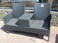 Kunstrotan tete a tete. afmeting 145 x 68 x 91 cm. - afbeelding 1 van  2