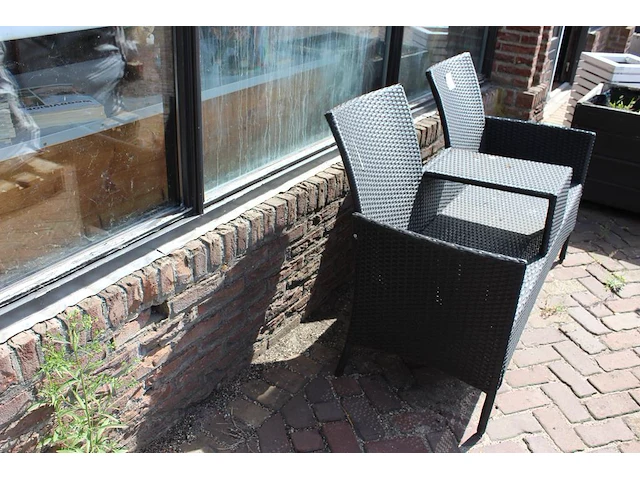 Kunstrotan tete a tete. afmeting 145 x 68 x 91 cm. - afbeelding 2 van  2