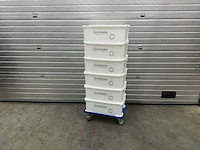 Kunststof bakken op trolley (6x) - afbeelding 1 van  6