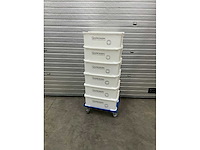 Kunststof bakken op trolley (6x) - afbeelding 2 van  6