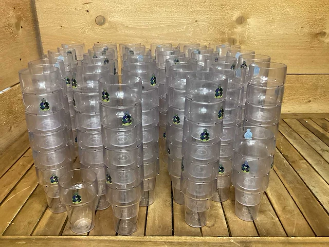 Kunststof bierglazen stapelbaar (195x) - afbeelding 1 van  2