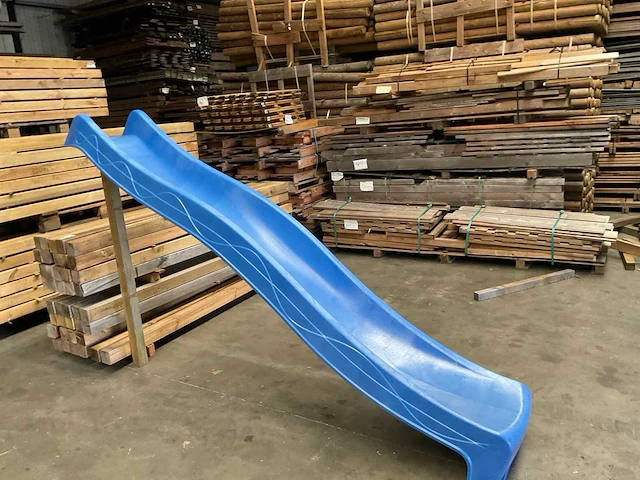 Kunststof glijbaan - blauw - 290 cm - afbeelding 1 van  6