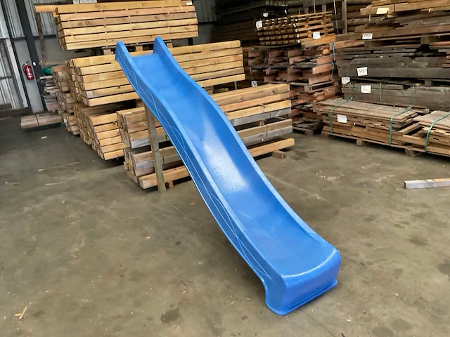 Kunststof glijbaan - blauw - 290 cm - afbeelding 3 van  6