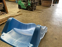 Kunststof glijbaan - blauw - 290 cm - afbeelding 5 van  6