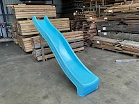 Kunststof glijbaan - licht blauw - 290 cm - afbeelding 1 van  5