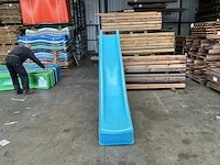 Kunststof glijbaan - licht blauw - 290 cm - afbeelding 2 van  5