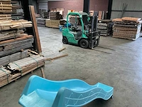 Kunststof glijbaan - licht blauw - 290 cm - afbeelding 3 van  5