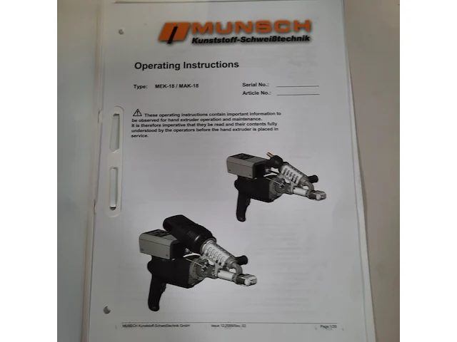 Kunststof lasapparaat, munsch, mak-18/ux1, 2023 - afbeelding 6 van  14