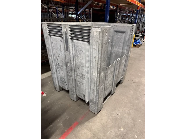 Kunststof pallet box grijs - afbeelding 2 van  4